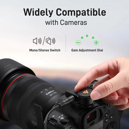 MAONO Wave T5 PA3 Wireless Lavalier Microphone – 2 Mics + USB-C, Lightning & Camera Receivers, 300m Range, AI Noise Cancelling