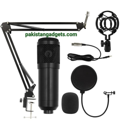Dual BM800 Condenser Mic Kit with X60 Sound Card – 2-Person Podcast Setup