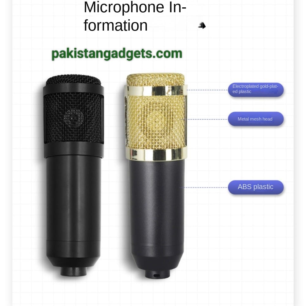 Dual BM800 Condenser Mic Kit with X60 Sound Card – 2-Person Podcast Setup