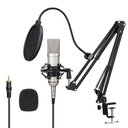 U87 Condenser Mic With M8 Dual Channel Professional Sound Card For Podcast And Live Streaming