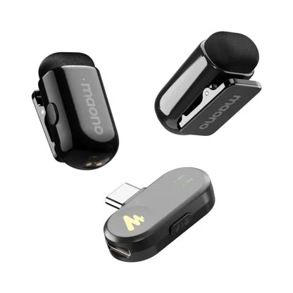 MAONO WAVE T1 Mini wireless microphone with two clip-on transmitters and USB-C receiver